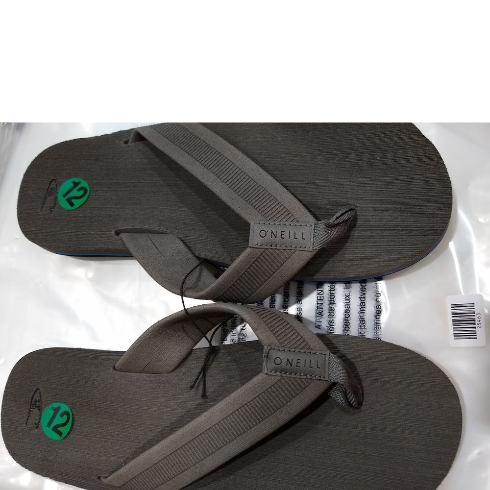 New O'Neill Expedition Sandals Flip Flops Men's,Gray 12M US